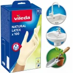 Vileda Γάντια Καθαριότητας Natural Latex Latex Medium Ροζ 179654 - Image 4