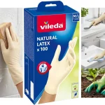 Vileda Γάντια Καθαριότητας Natural Latex Latex Medium Ροζ 179654 - Image 8
