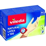 Vileda Γάντια Καθαριότητας Natural Latex Latex Medium Ροζ 179654 - Image 9