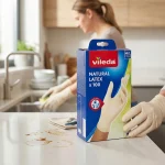 Vileda Γάντια Καθαριότητας Natural Latex Latex Medium Ροζ 179654 - Image 14