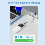 Vention Power Bank 10000mAh 22.5W με 2 Θύρες USB-A και Θύρα USB-C Quick Charge 3.0 / Power Delivery Μαύρο FHKB0 - Image 3
