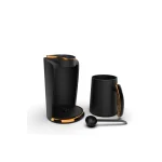 Inca Turbo Μπρίκι Espresso Inox Μαύρο IKM-011