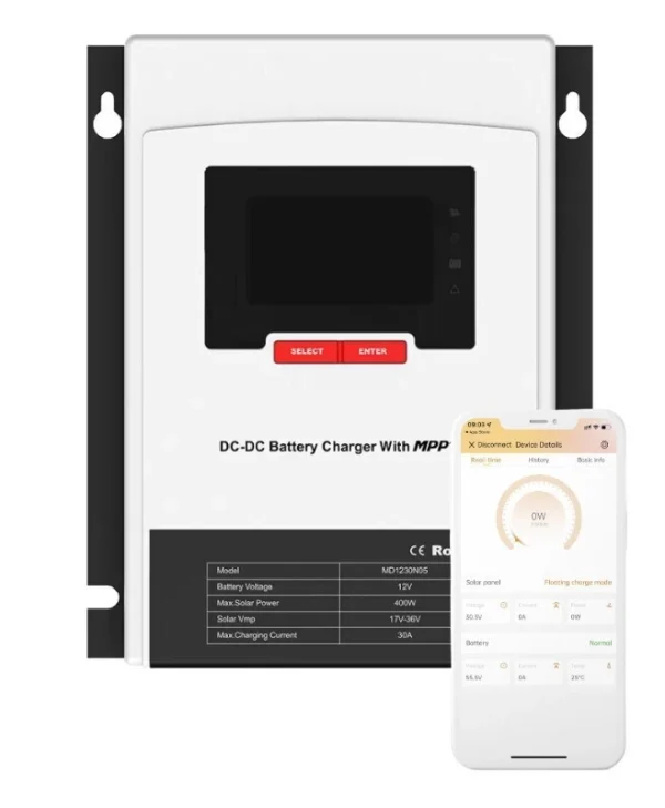 SRNE Ρυθμιστής Φόρτισης MPPT 30A MD1230N05