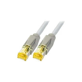 EFB S/FTP Cat.6a (Gigabit) Καλώδιο Δικτύου Ethernet 0.5m Γκρι K8580GR.0,50
