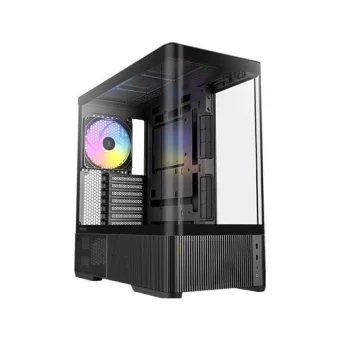 Antec C6 Curve Gaming Midi Tower Κουτί Υπολογιστή με Πλαϊνό Παράθυρο και ARGB Φωτισμό Μαύρο 0-761345-10287-2