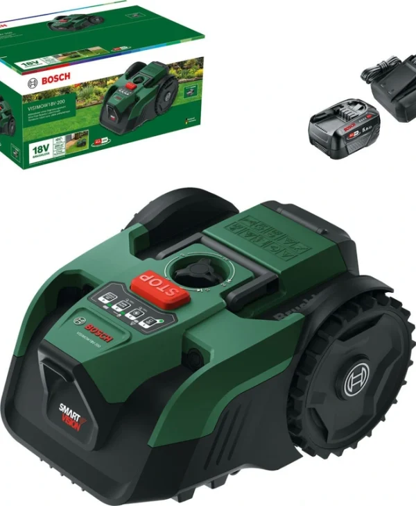 Bosch Ρομποτική Μηχανή Γκαζόν 18V VisiMow 06008E1100