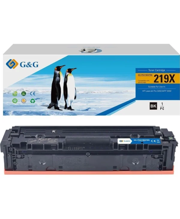 G&G Συμβατό Toner για Laser Εκτυπωτή HP Hp 219x Μαύρο με Chip 21737