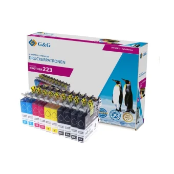 G&G Πακέτο Συμβατών Μελανιών Εκτυπωτή InkJet Brother Μαύρο 10τμχ 15062