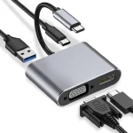iBox USB-C Docking Station με HDMI 4K PD και σύνδεση 2 Οθονών Γκρι IUHCHDVGA - Image 4