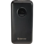 Denver PQC-20065 Power Bank 20000mAh με Θύρα USB-A και Θύρα USB-C Μαύρο 117140000670