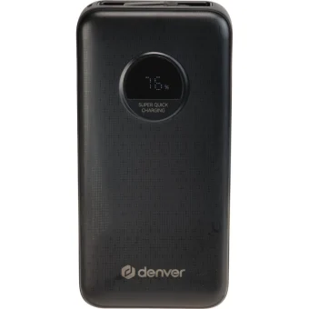 Denver PQC-20065 Power Bank 20000mAh με Θύρα USB-A και Θύρα USB-C Μαύρο 117140000670