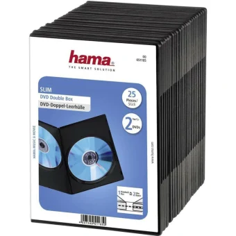 HAMA DVD Box για 2 Δίσκους Μαύρο 25τμχ 51185