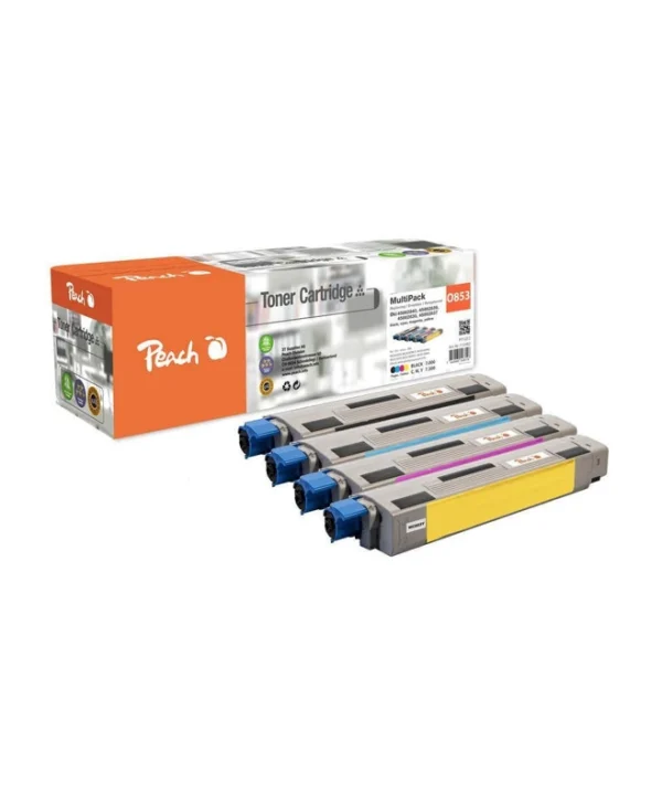 Peach Συμβατό Toner για Laser Εκτυπωτή OKI Oki Mc853 Πολύχρωμο PT1212