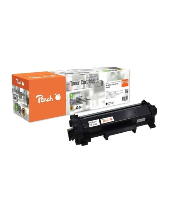 Peach Συμβατό Toner για Laser Εκτυπωτή Brother Tn-2510 1200 Σελίδων Μαύρο PT1366