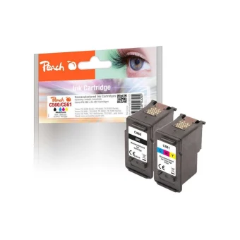 Peach Πακέτο Συμβατών Μελανιών Εκτυπωτή InkJet Canon 165 Σελίδων Μαύρο 1τμχ PI100-448