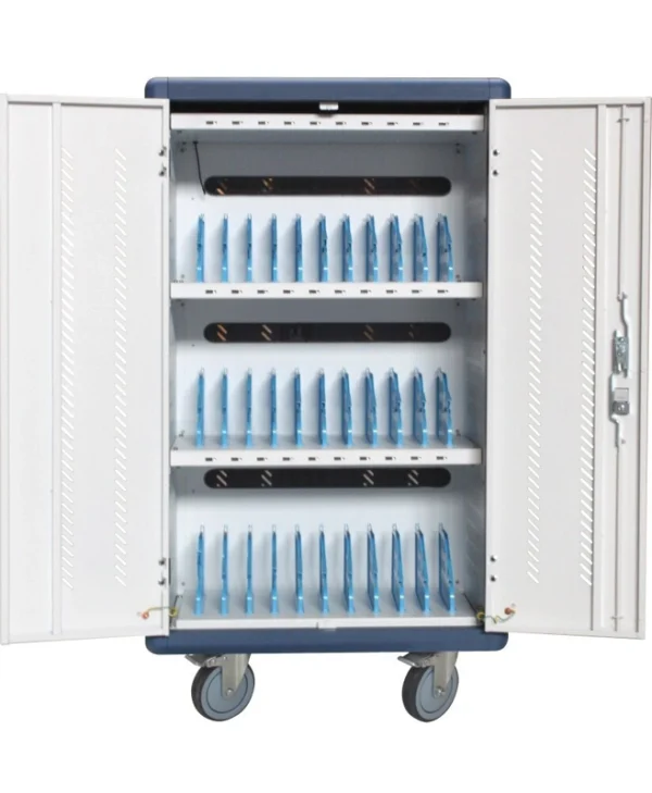 Techly Βάση Φόρτισης με 30 Θύρες USB-A White Blue (I-CABINET-30DUTY/USB) 108880