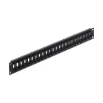 DeLock Patch Panel Keystone για Rack 1U 19" 24 Θυρών Μαύρο 43340