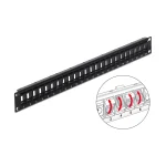 DeLock Patch Panel Keystone για Rack 1U 19" 24 Θυρών Μαύρο 43340 - Image 2