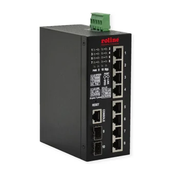 Roline 21.13.1131 Managed L2 PoE+ Switch με 10 Θύρες Gigabit (1Gbps) Ethernet