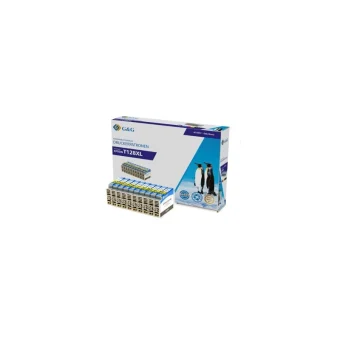 G&G Πακέτο Συμβατών Μελανιών Εκτυπωτή InkJet Epson Epson T1281-t1284 18ml Μαύρο 10τμχ 15057
