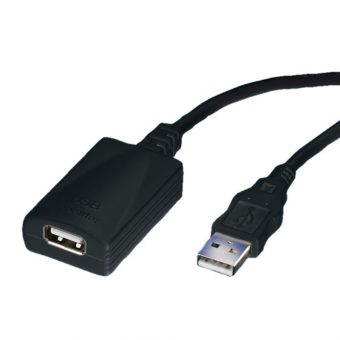 Roline USB 2.0 Repeater 4.5m Black 12.04.1089