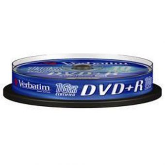 Verbatim 43498 DVD+R 16x Non-Print 10pk