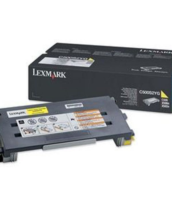 LEXMARK C500N YELLOW TONER CART 1.5k C500S2YG