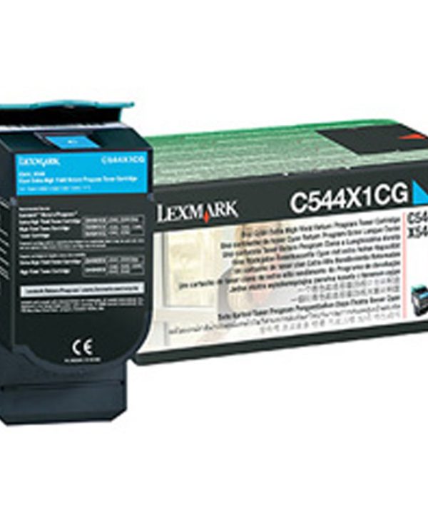 Lexmark Toner Laser C544X1C Cyan High Yield 4K Pgs