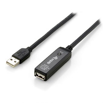 Equip USB 2.0 M/F 10m Black 133310