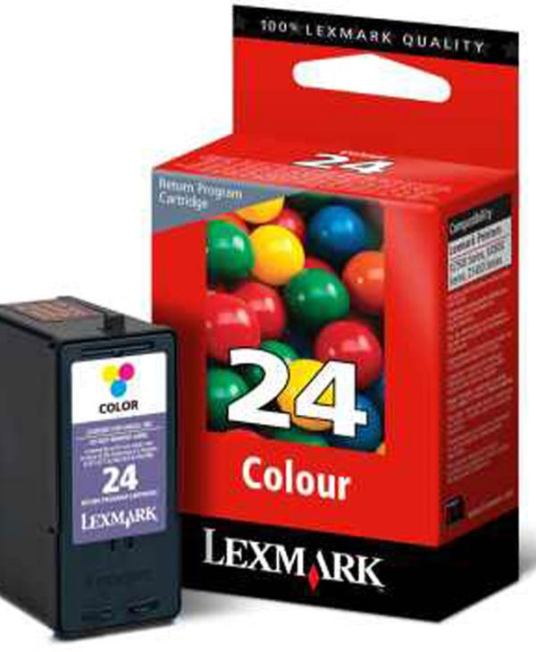 No 24 Ink Lexmark 18C1524E Colour - 185Pgs