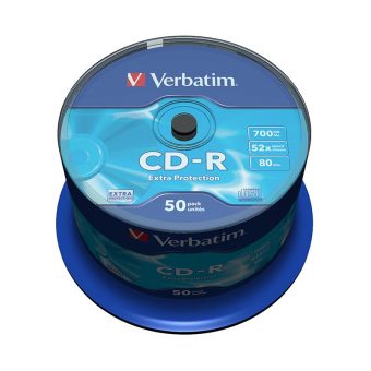 VERBATIM CD-R 52x 700MB EP SPINDLE 50PACK (VER43351)