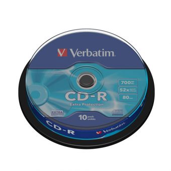 Verbatim CD-R Extra Protection 700MB 52x 10 Pack Spindle 43437