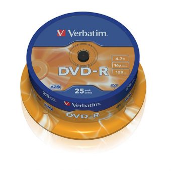 Verbatim 43522 16x DVD-R 4.7GB (Spindle Pack of 25)