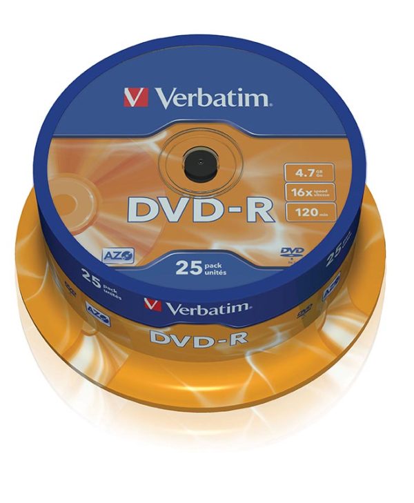 Verbatim 43522 16x DVD-R 4.7GB (Spindle Pack of 25)