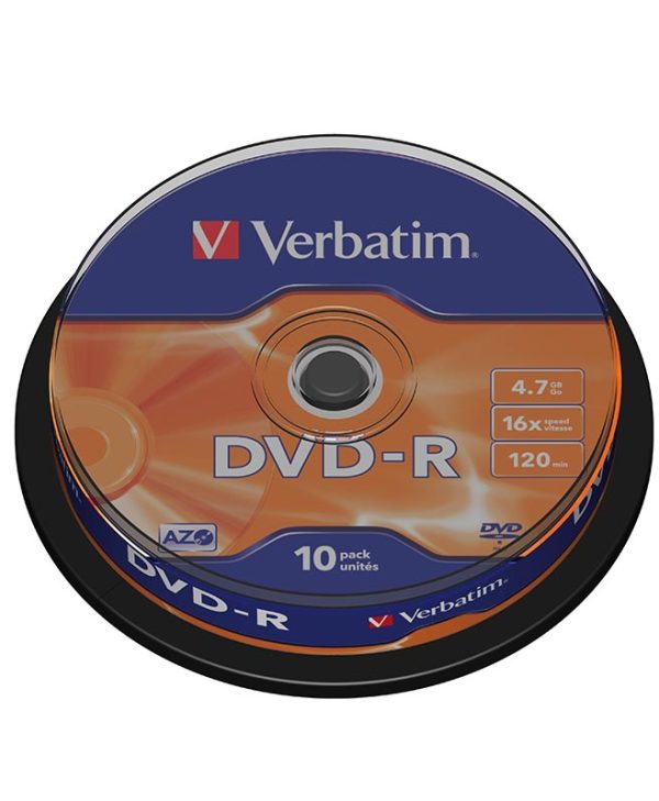 Verbatim 43523 DVD-R 16x 10pk spindle