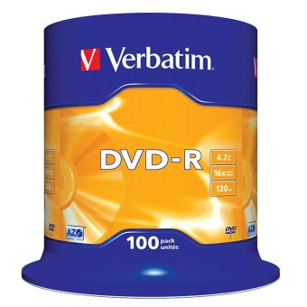 Verbatim 43549 16x DVD-R 4.7GB (Spindle Pack of 100)