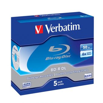 Verbatim Blue-Ray BD-R DL 50GB 6x 5pk 43748