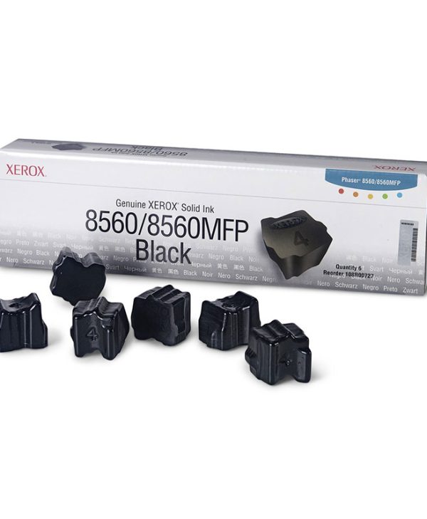 XEROX PHASER BLACK TONER 108R00727 6 STICKS