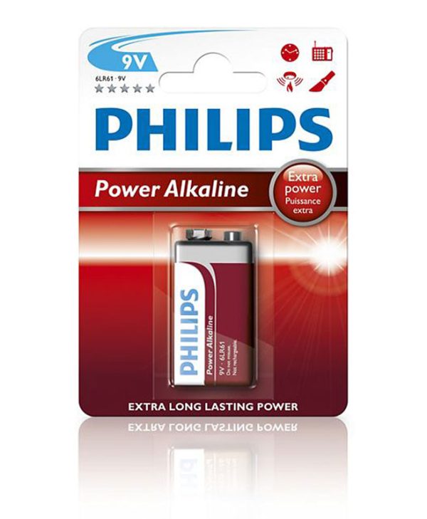 Philips Battery 6LR61 (9V) Αλκαλική 9V x1 6LR61P1B/10