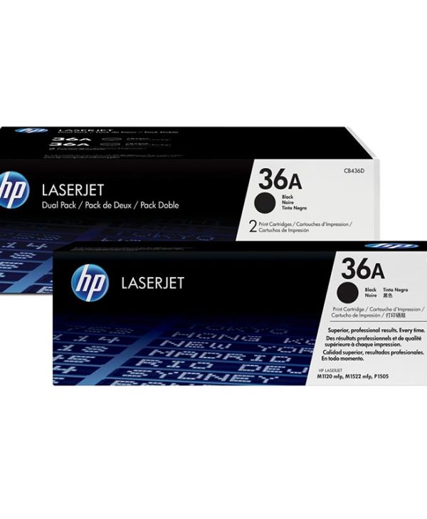 HP 36A Black Dual Pack LaserJet Toner 4K Pgs CB436AD