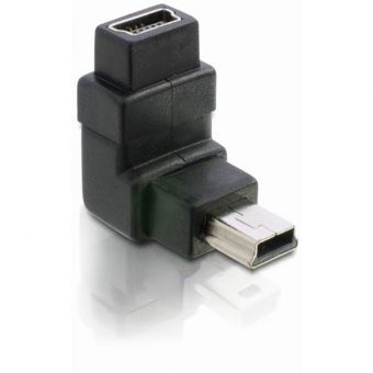 DeLock Mini USB Type B Male to Mini USB Type B Female Adapter Γωνία 65096