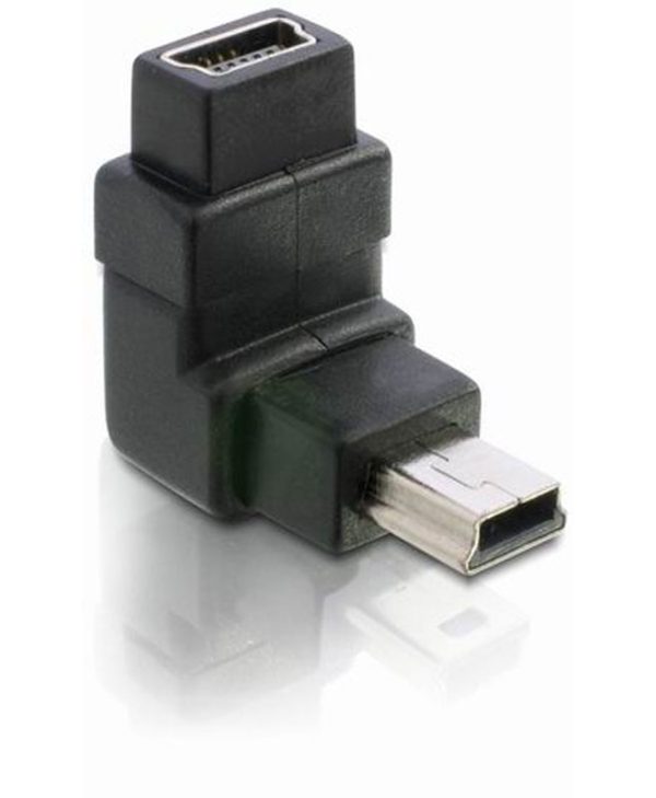 DeLock Mini USB Type B Male to Mini USB Type B Female Adapter Γωνία 65096