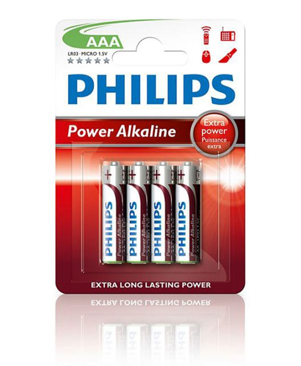 Philips Battery LR03 (AAA) Αλκαλική 1.5V x4 LR03P4B/10