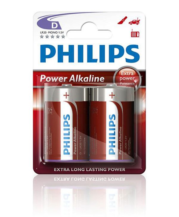 Philips Battery LR20 (D) Αλκαλική 1.5V x2 LR20P2B/10