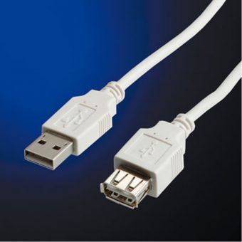Roline USB 2.0 M/F 0.8m White 11.99.8946