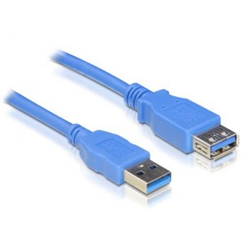 DeLock USB 3.0-A M/F 2m Blue 82539