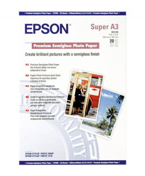 Epson A3 Semi-Gloss Photo Paper - 20 φύλλα (C13S041328)