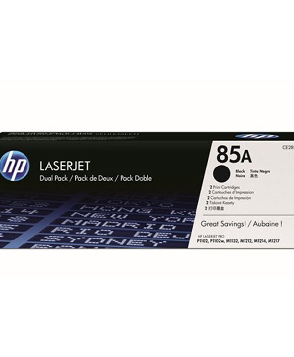 HP 85A Black Dual Pack LaserJet Toner 3.2K Pgs CE285AD