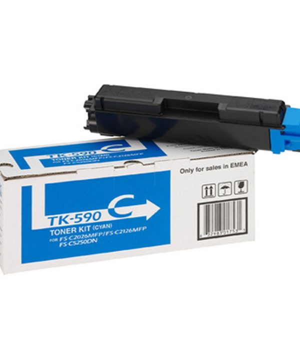 Kyocera Cyan Toner FS C2026/2126MFP (5K) (TK-590C)