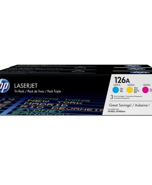 HP 126A Cyan/Magenta/Yellow Tri-Pack LaserJet Toner CF341A